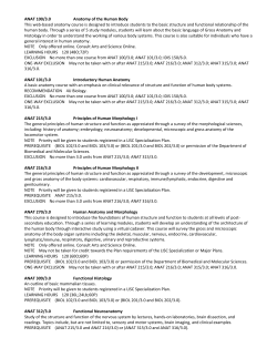 ANAT 100/3.0 Anatomy of the Human Body This web