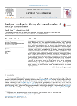 Foreign-accented speaker identity affects neural correlates of