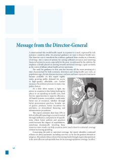 Message from the Director-General