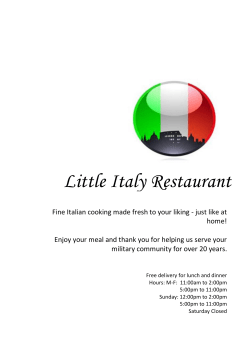 Little Italy Restaurant - US Army MWR :: Wiesbaden