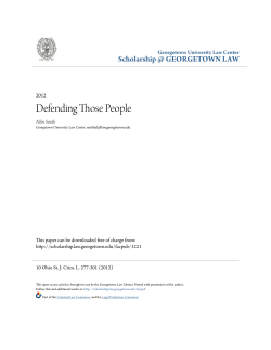 Defending Those People - Scholarship @ GEORGETOWN LAW