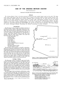 age of the arizona meteor crater