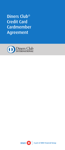 Diners Club® Credit Card Cardmember Agreement