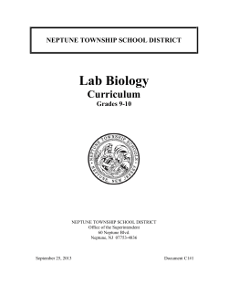 Lab Biology - Neptune Township School District