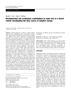 Developmental and acclimatory contributions to water loss in a