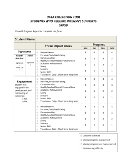 DATA COLLECTION TOOL STUDENTS WHO REQUIRE INTENSIVE