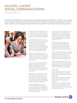 Alcatel-Lucent Social Communications