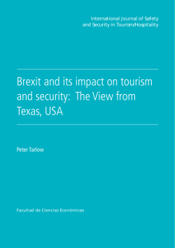 Brexit and its impact on tourism and security: The View from Texas
