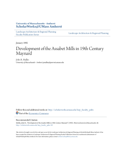 Development of the Assabet Mills in 19th Century Maynard