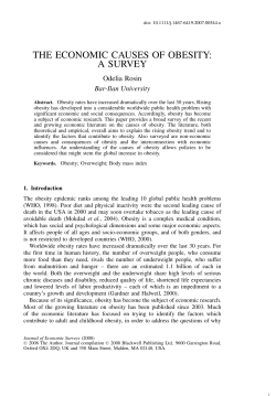 the economic causes of obesity: a survey
