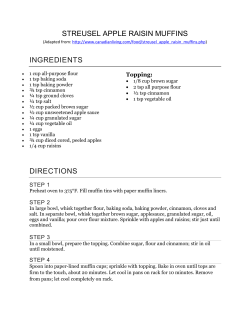 STREUSEL APPLE RAISIN MUFFINS INGREDIENTS DIRECTIONS