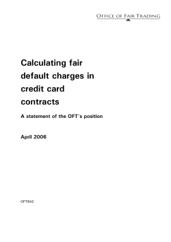 oft842 - Calculating fair default charges in credit card contracts