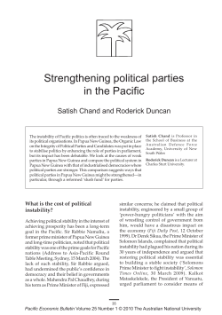 Strengthening political parties in the Pacific - CSUSAP