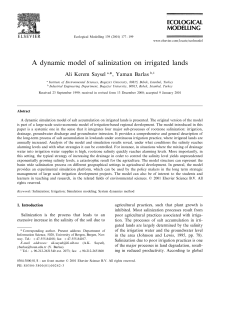 A dynamic model of salinization on irrigated lands