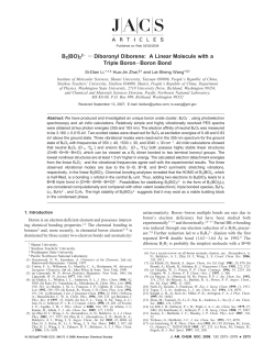 B2(BO)2 s Diboronyl Diborene - Chemistry Department at Brown