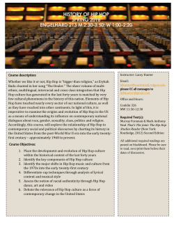 History of Hip-Hop - Rutgers University