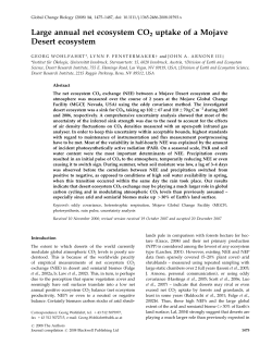 Large annual net ecosystem CO2 uptake of a Mojave Desert