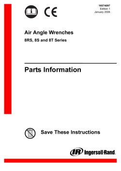 Parts List Manual, Air Angle Wrenches, 8RS, 8S and 8T Series
