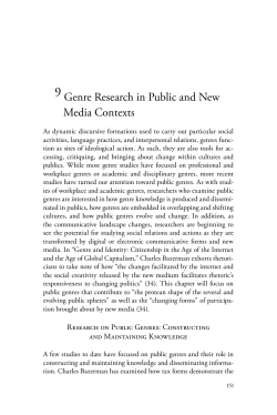 9. Genre Research in Public and New Media Contexts