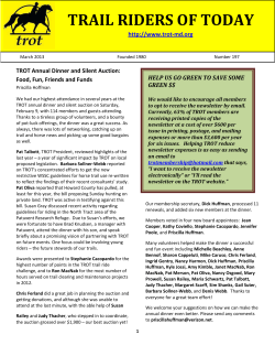 March - Trail Riders of Today