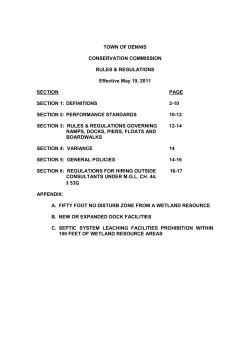 Conservation Commission Rules and Regulations