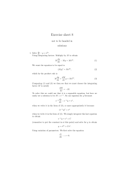 Solutions exercise sheet 8