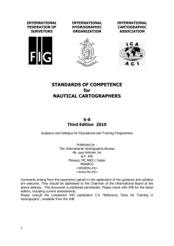 STANDARDS OF COMPETENCE for NAUTICAL CARTOGRAPHERS