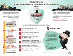 INTRODUCING A New National Lottery Draw Game