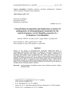 Concentration of suspension and temperature as factors of