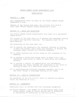 prince edward island roadrunner`s club constitution article i