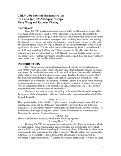 pKa of a dye: UV-VIS Spectroscopy