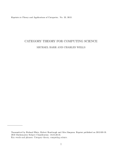 category theory for computing science