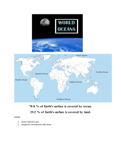 World Oceans and Intro to Ocean.
