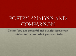Poetry Analysis and comparison