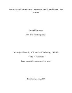 Diminutive and Augmentative Functions of some