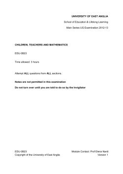 EDU-3B23 Module Contact: Prof Elena Nardi Copyright of the