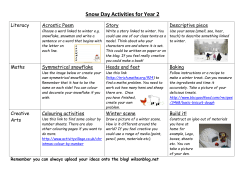 Snow Day Activities for Year 2