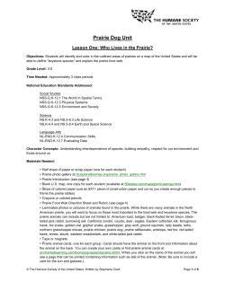 Prairie Dog Unit - The Humane Society of the United States