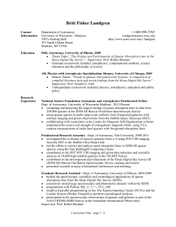 Britt Fisher Lundgren - UW-Madison Astronomy