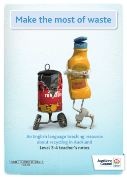 Teachers notes - Make the most of waste