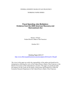 Fiscal Spending Jobs Multipliers: Evidence from the
