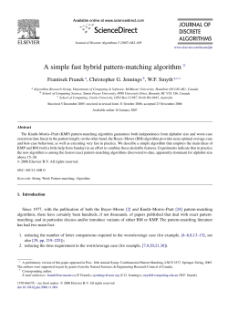 A simple fast hybrid pattern-matching algorithm - CSIE -NCKU