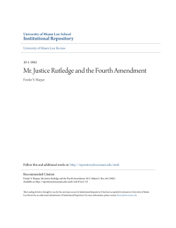 Mr. Justice Rutledge and the Fourth Amendment
