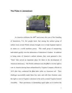 As America celebrates its 400th anniversary this year in Jamestown