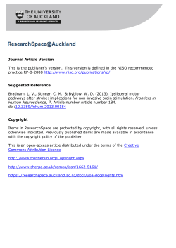 Ipsilateral motor pathways after stroke