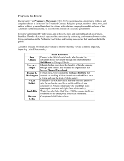 Progressive Era: Cheat Sheet