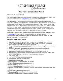 New Home Construction Packet