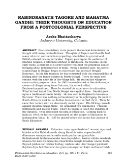 RABINDRANATH TAGORE AND MAHATMA GANDHI: THEIR