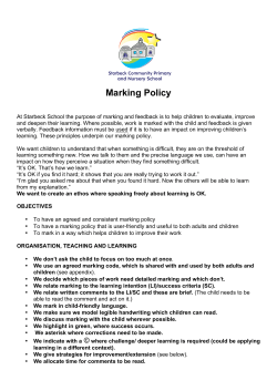 Marking Policy