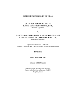 Guam Top Builders, Inc. v. Tanota Partners, CVA03-014